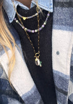 Collier Fizz – Acier inoxydable doré & perles naturelles