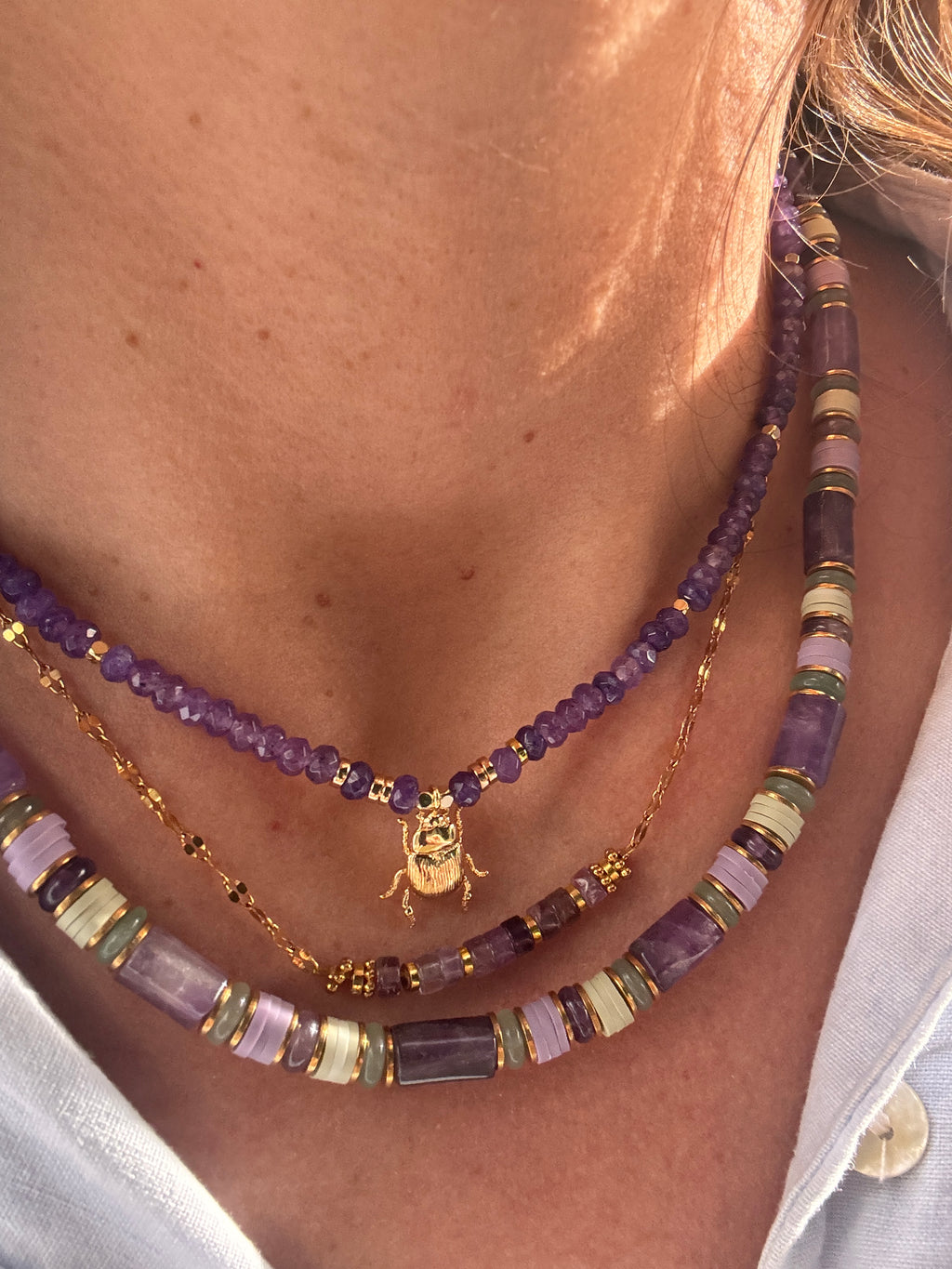 Collier Beetle - Raffiné et lumineux