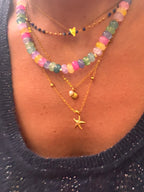 Collier Bluestone — Ras-de-cou en Lapis-Lazuli & Acier Inoxydable doré