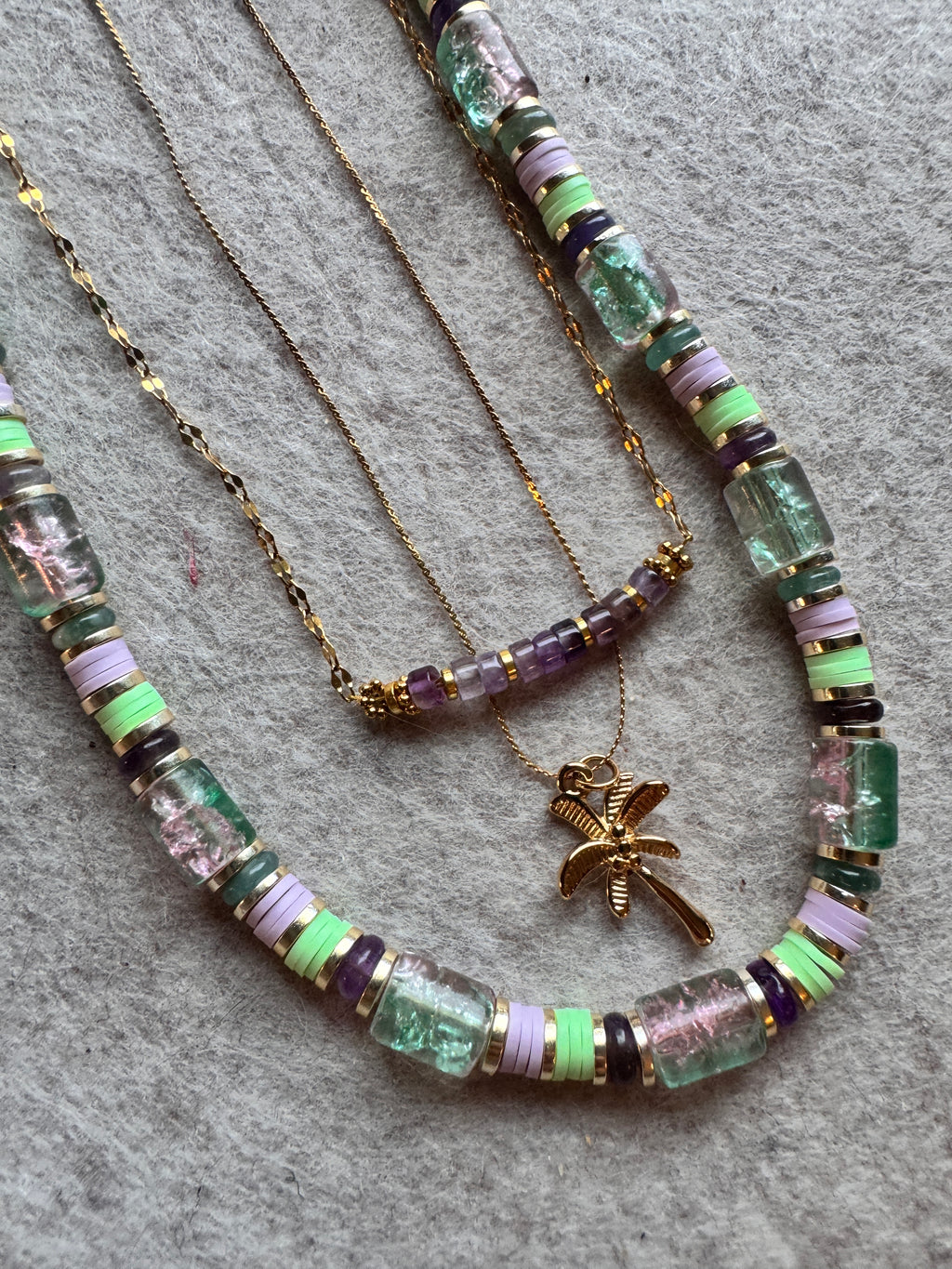 Collier Fizz – Acier inoxydable doré & perles naturelles