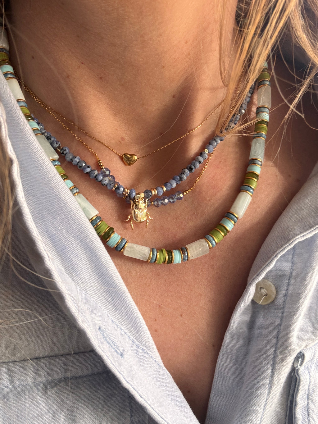 Collier Beetle - Raffiné et lumineux