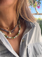 Collier Fizz – Acier inoxydable doré & perles naturelles