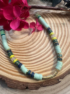 Collier Palmea – Perles Heishi et Pierres Naturelles