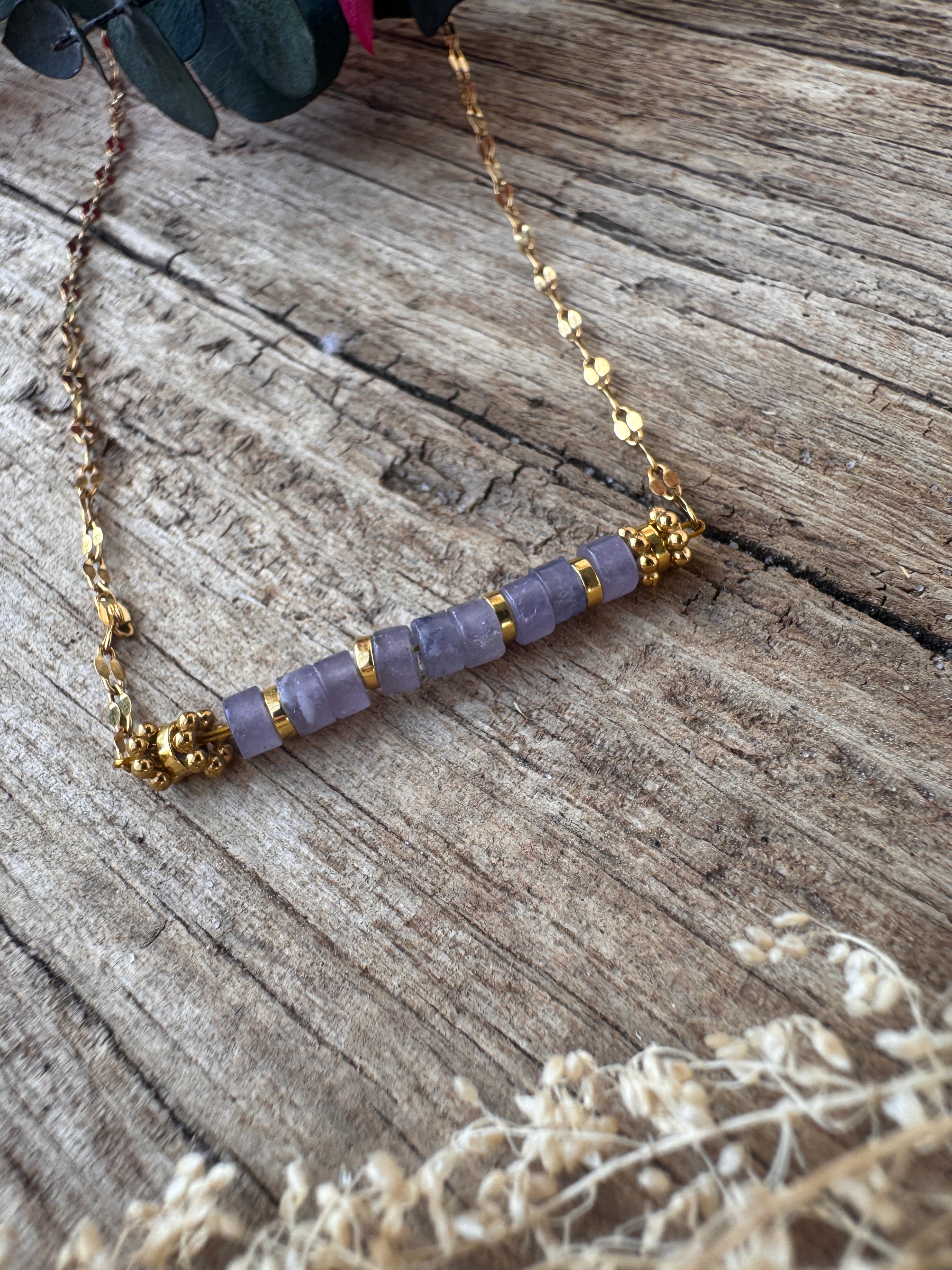 Bijou artisanal collier améthyste Maison Iconic