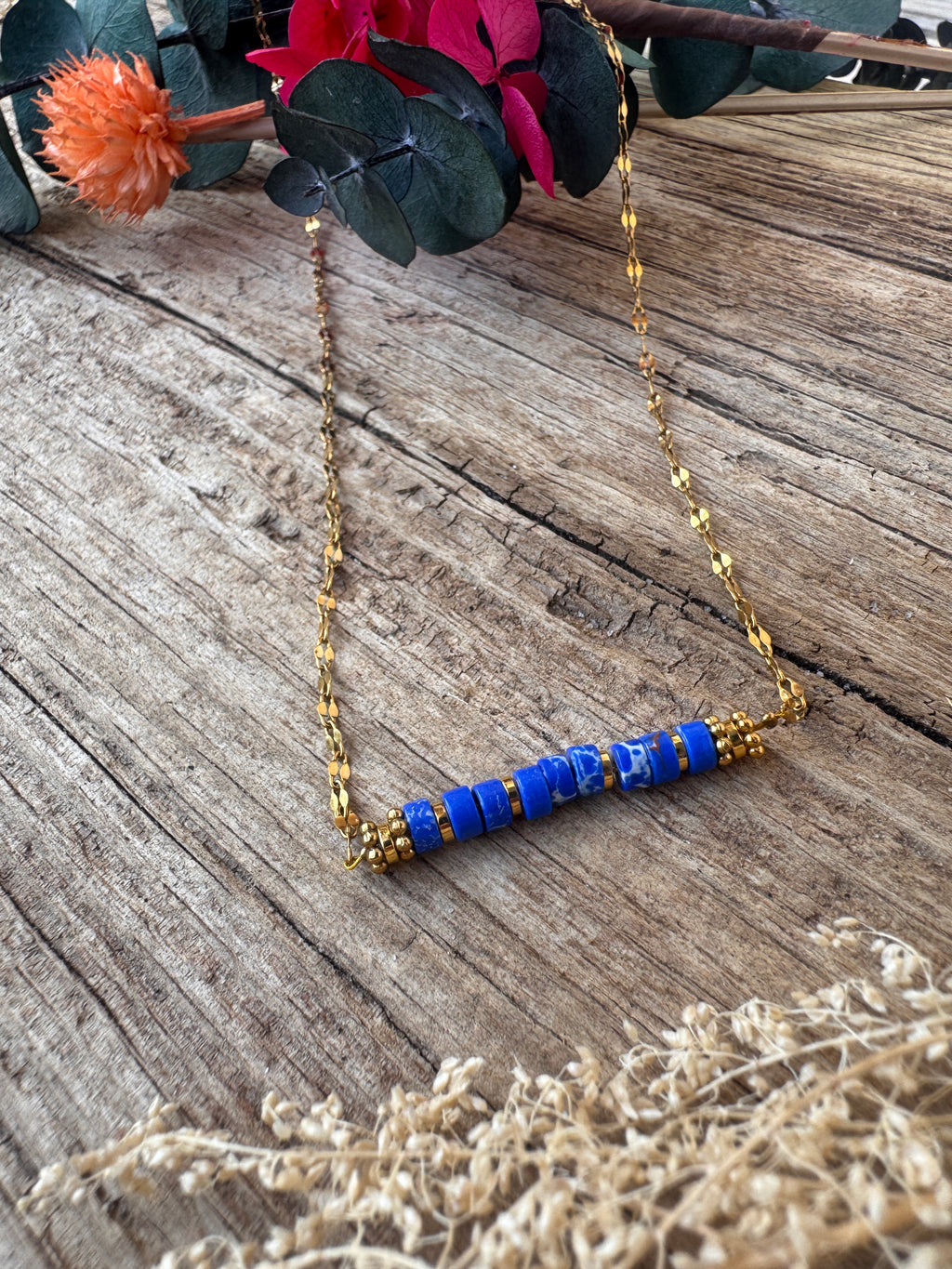 Bijou artisanal collier bohème acier inoxydable Maison Iconic