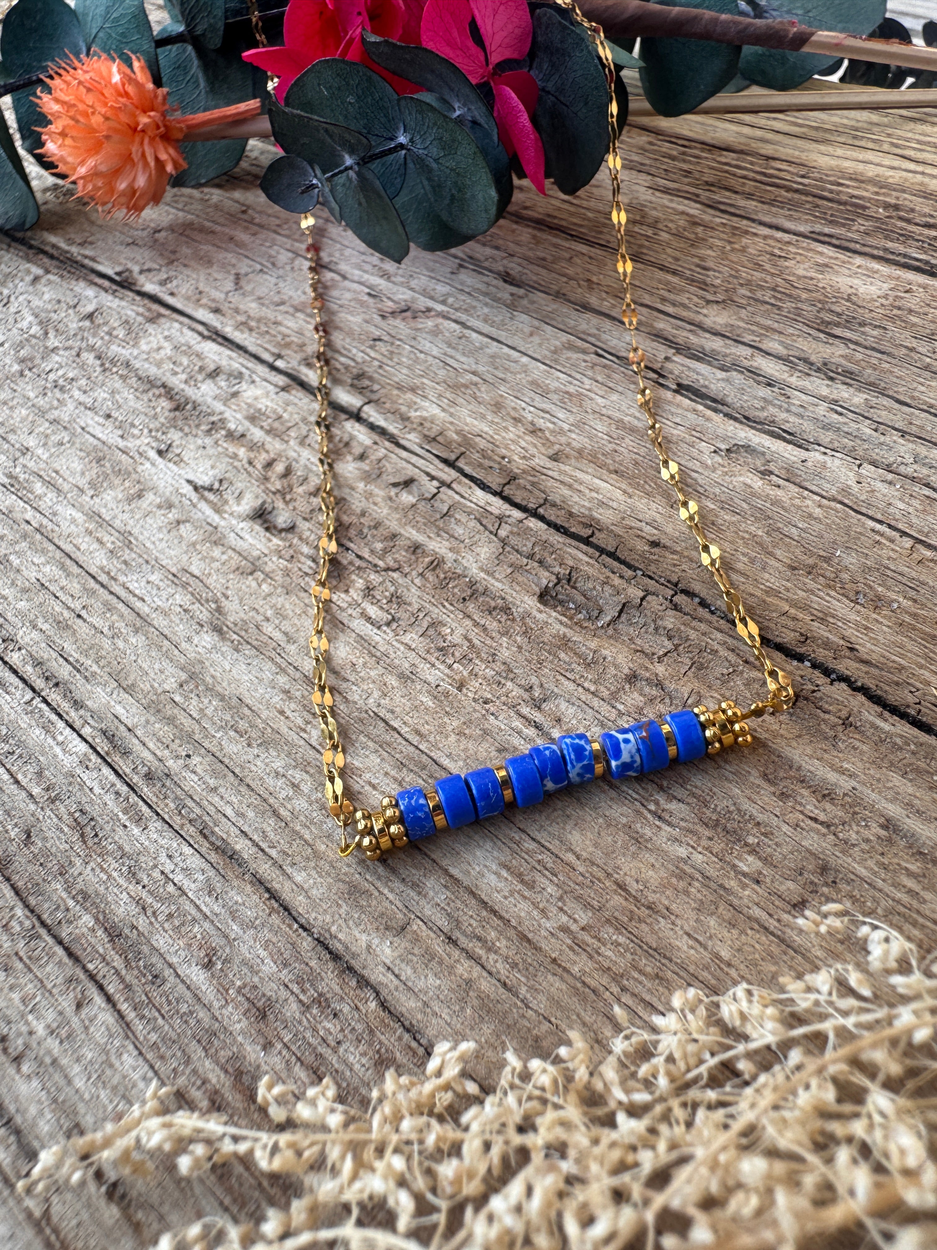 Bijou artisanal collier bohème acier inoxydable Maison Iconic