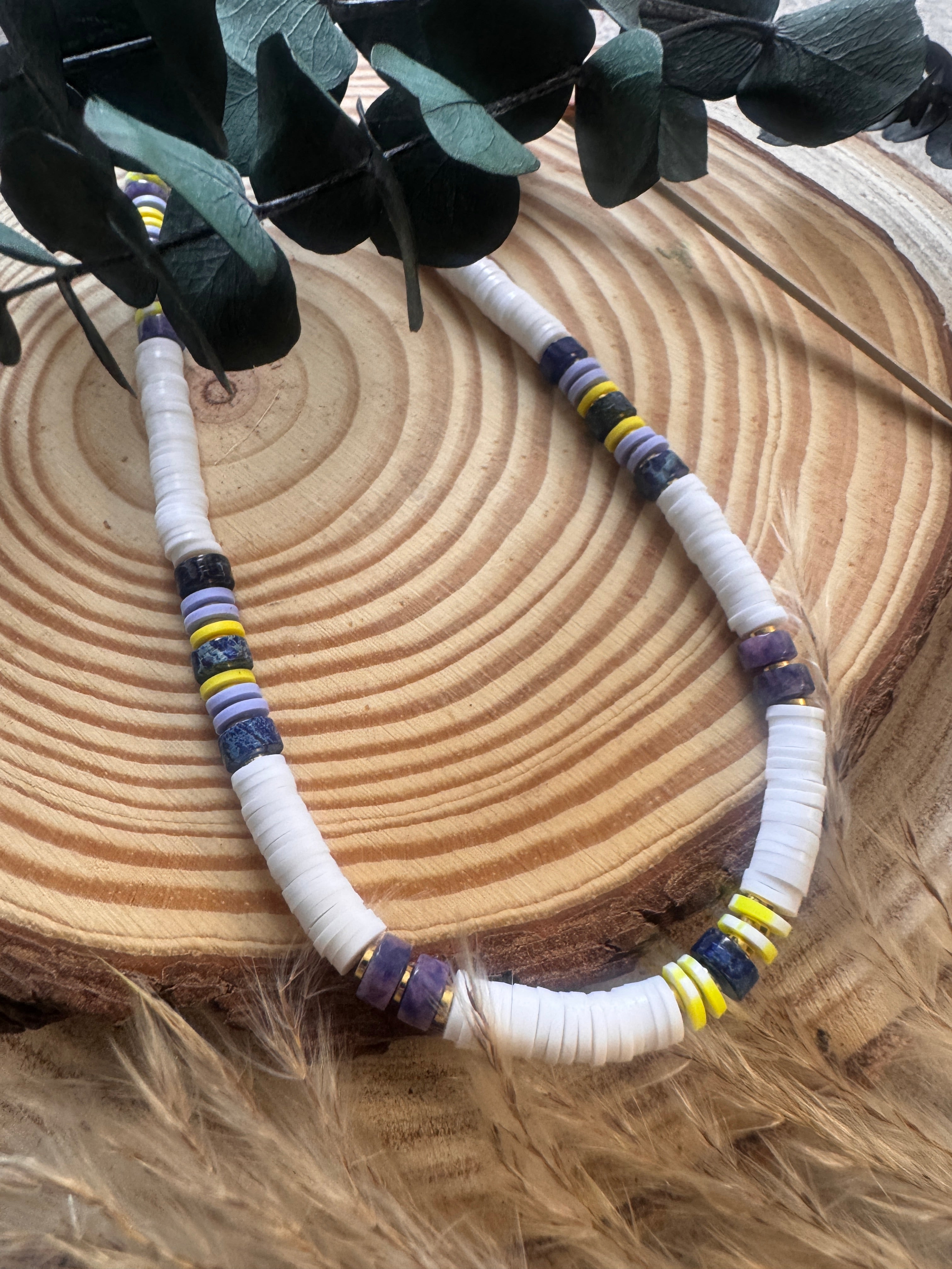 Bijou authentique collier pierre naturelle 