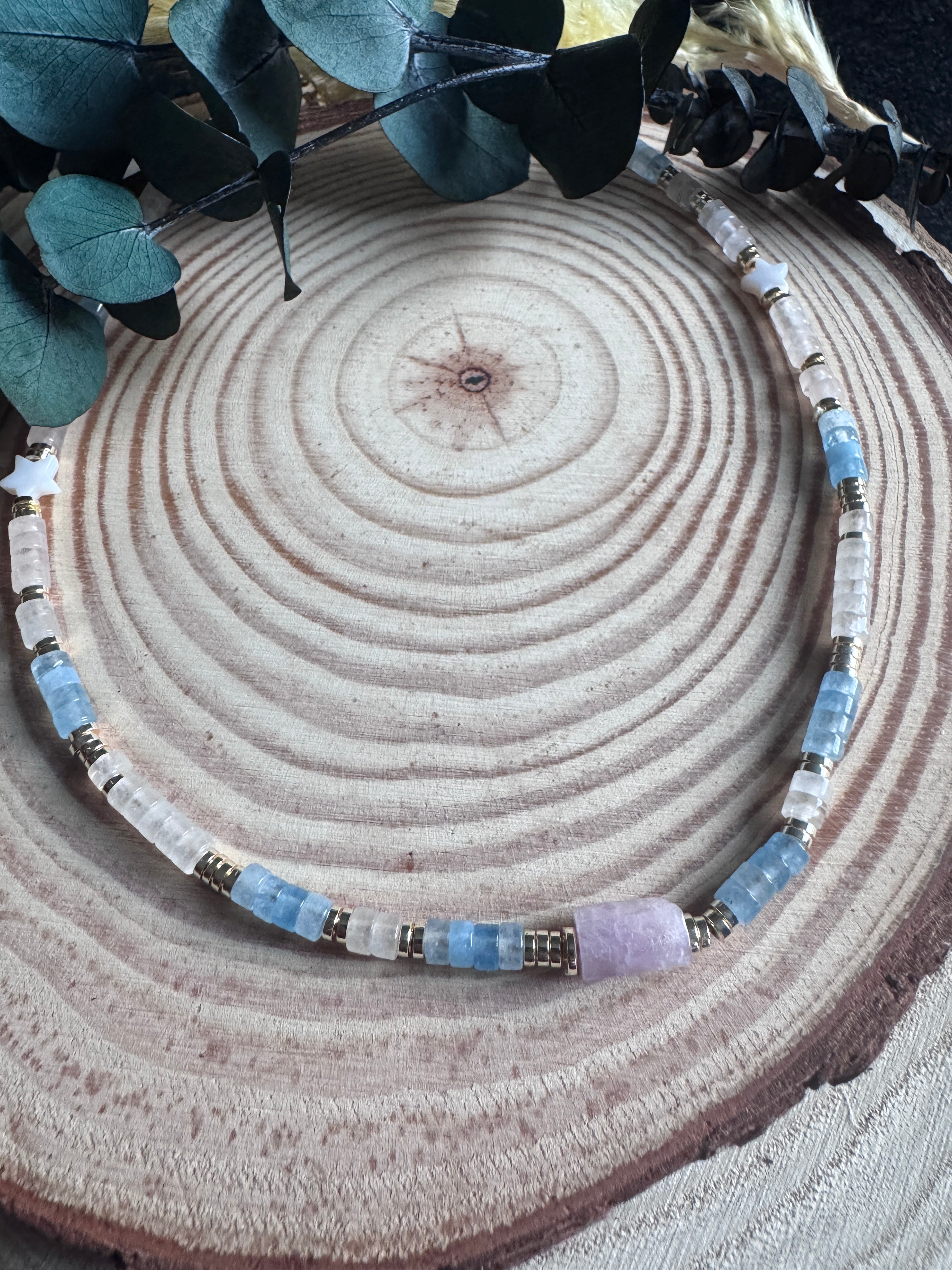 Bijou raffiné collier minéral résistant eau fait main Maison Iconic