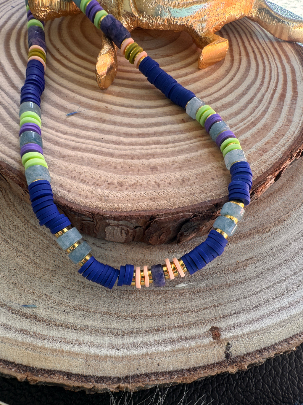 Bijou waterproof collier Indigo bleu indigo acier inoxydable résistant à l'eau