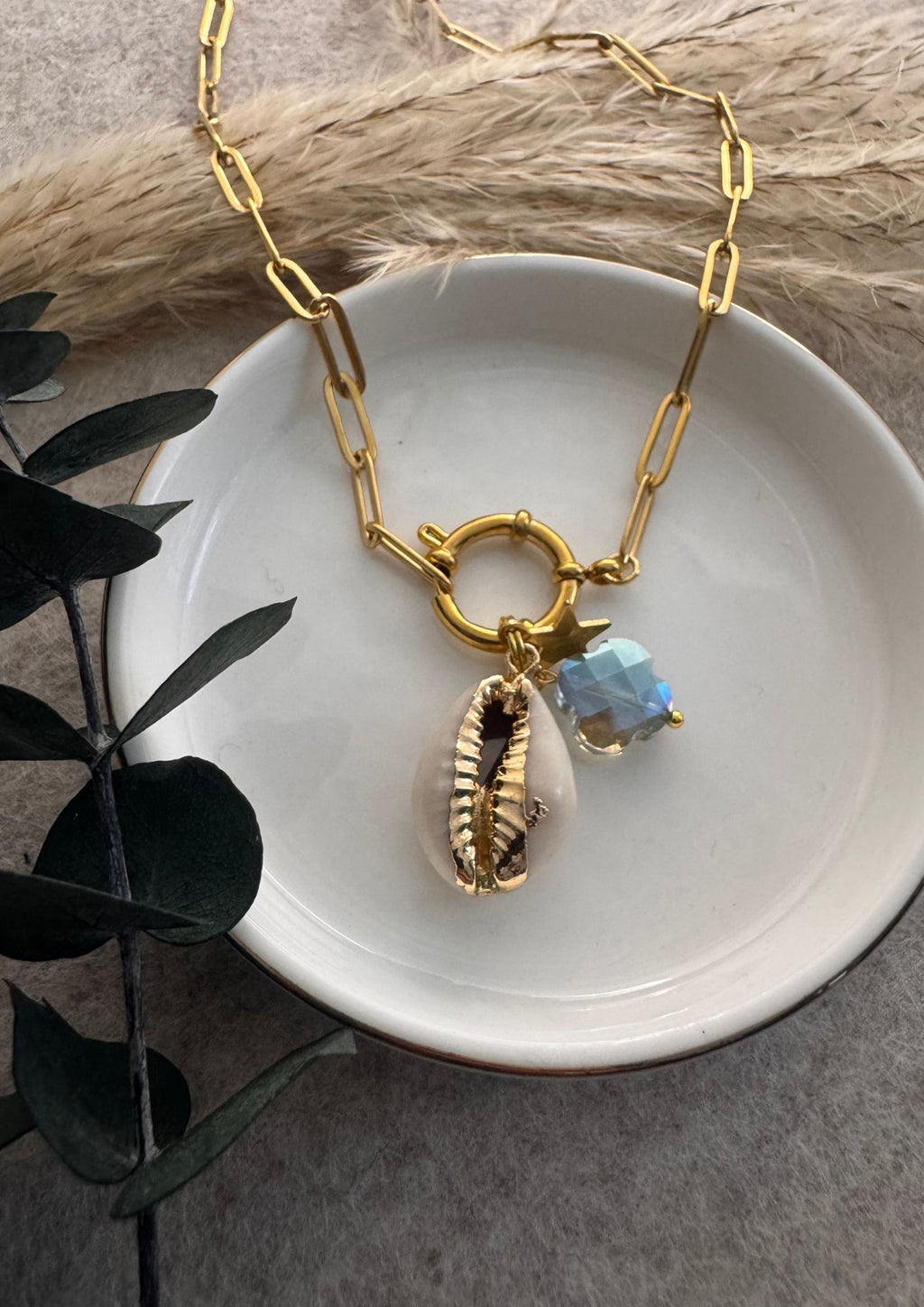 Collier Acapulco fermoir large chaîne maillon bijou résistant à l'eau