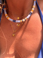 Collier Alchimie acier inoxydable porté au soleil