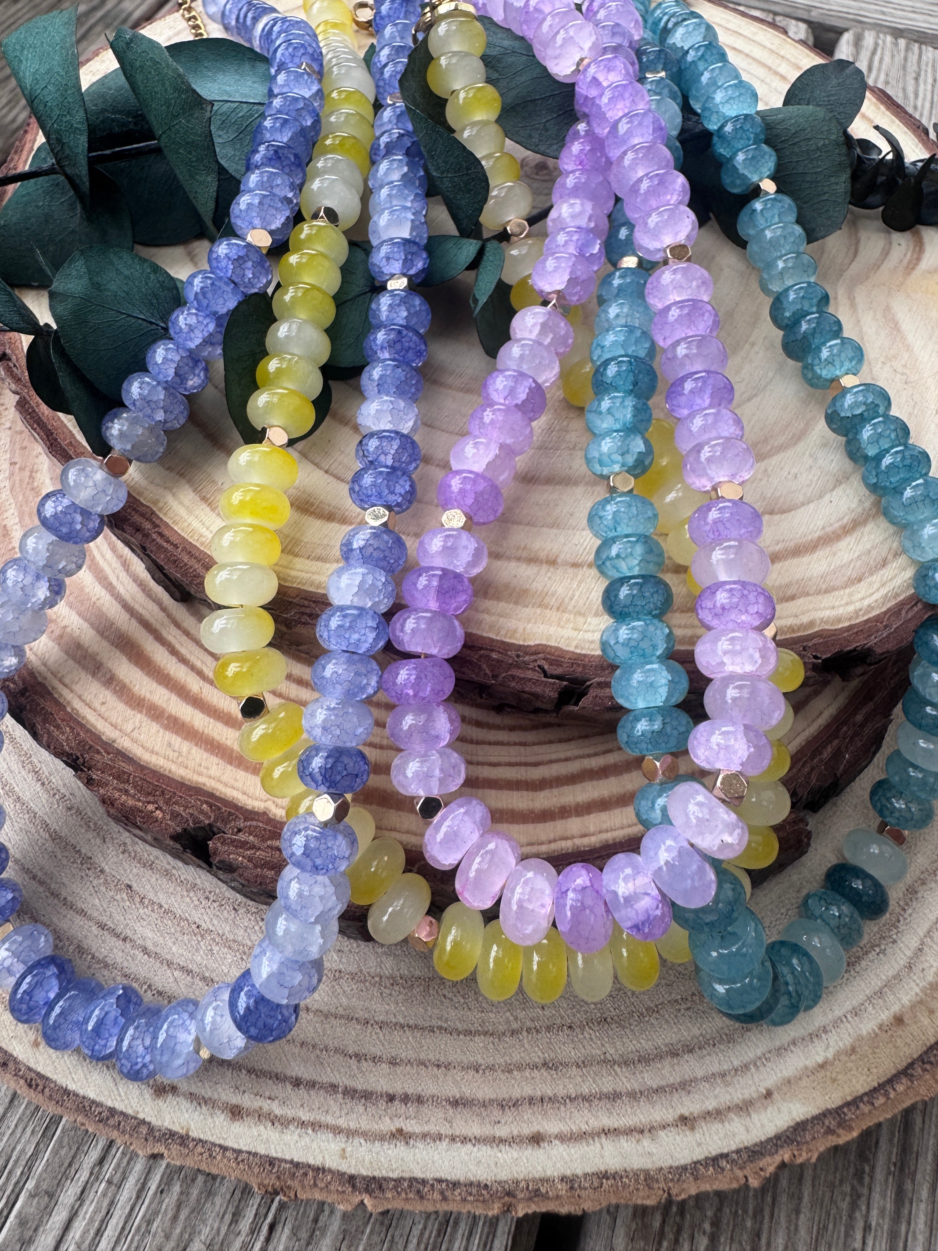 Collier Bubble Fun – Grosses Perles  - bijou coloré été fait main 