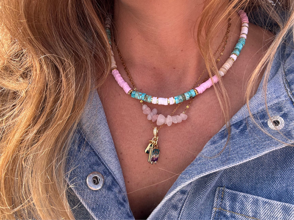 Collier Lou en layering bijou minimaliste Made in Landes Maison Iconic