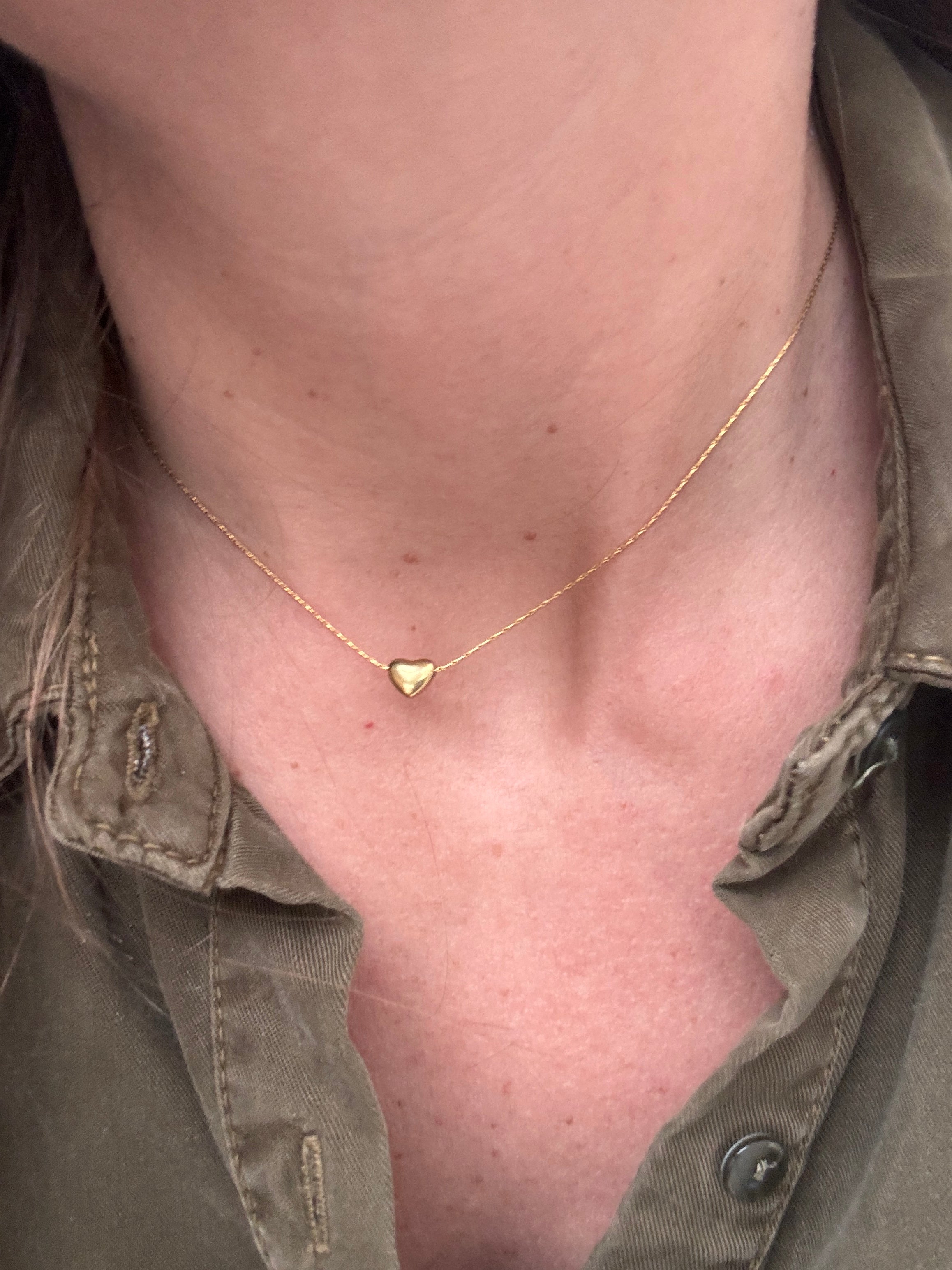 Collier cœur résistant à l'eau hypoallergénique Made in Landes