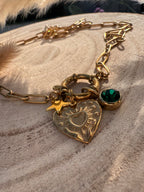 Collier Œil du Tigre gros maillons porté femme bijou statement waterproof Maison Iconic