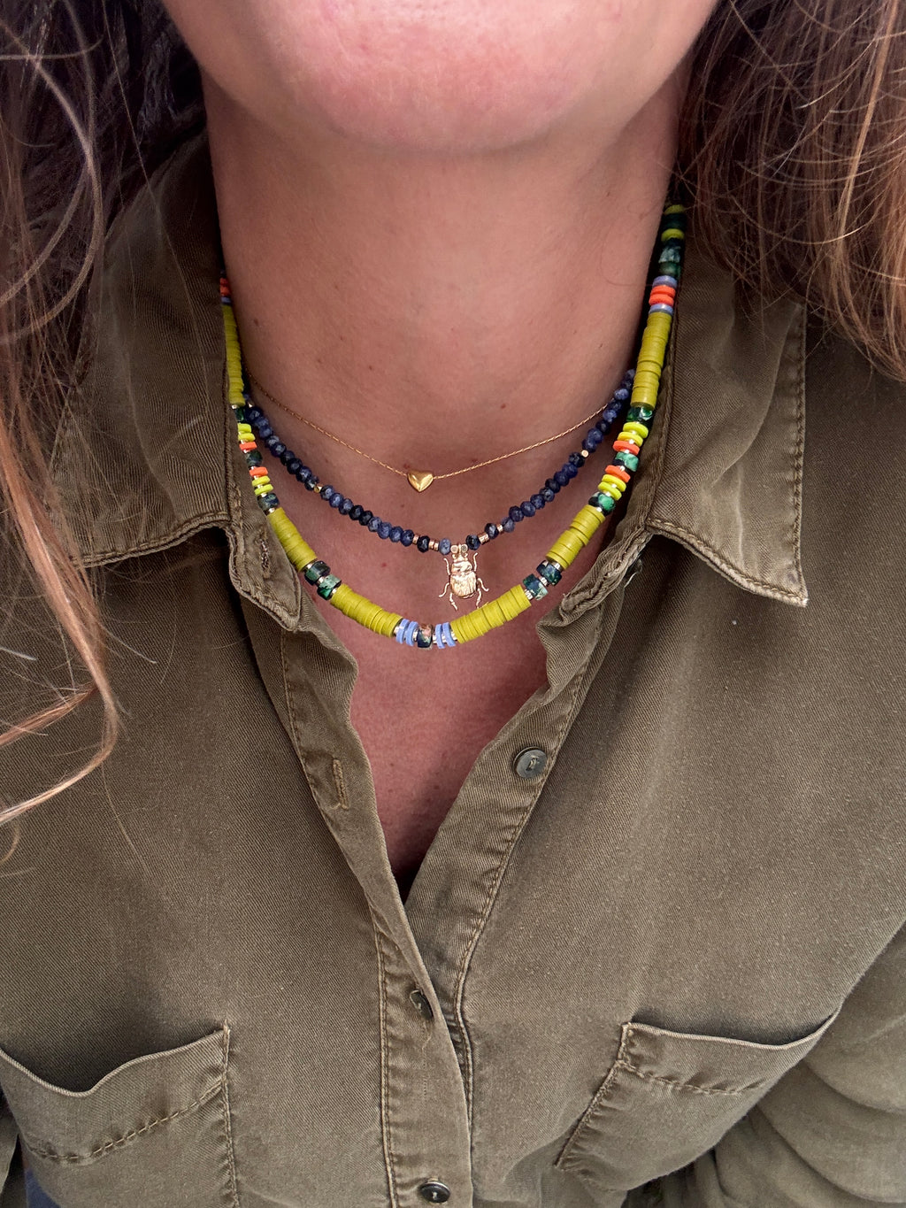 Collier îles évasion style tropical perles colorées Made in Landes