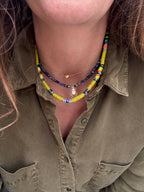 Collier îles évasion style tropical perles colorées Made in Landes