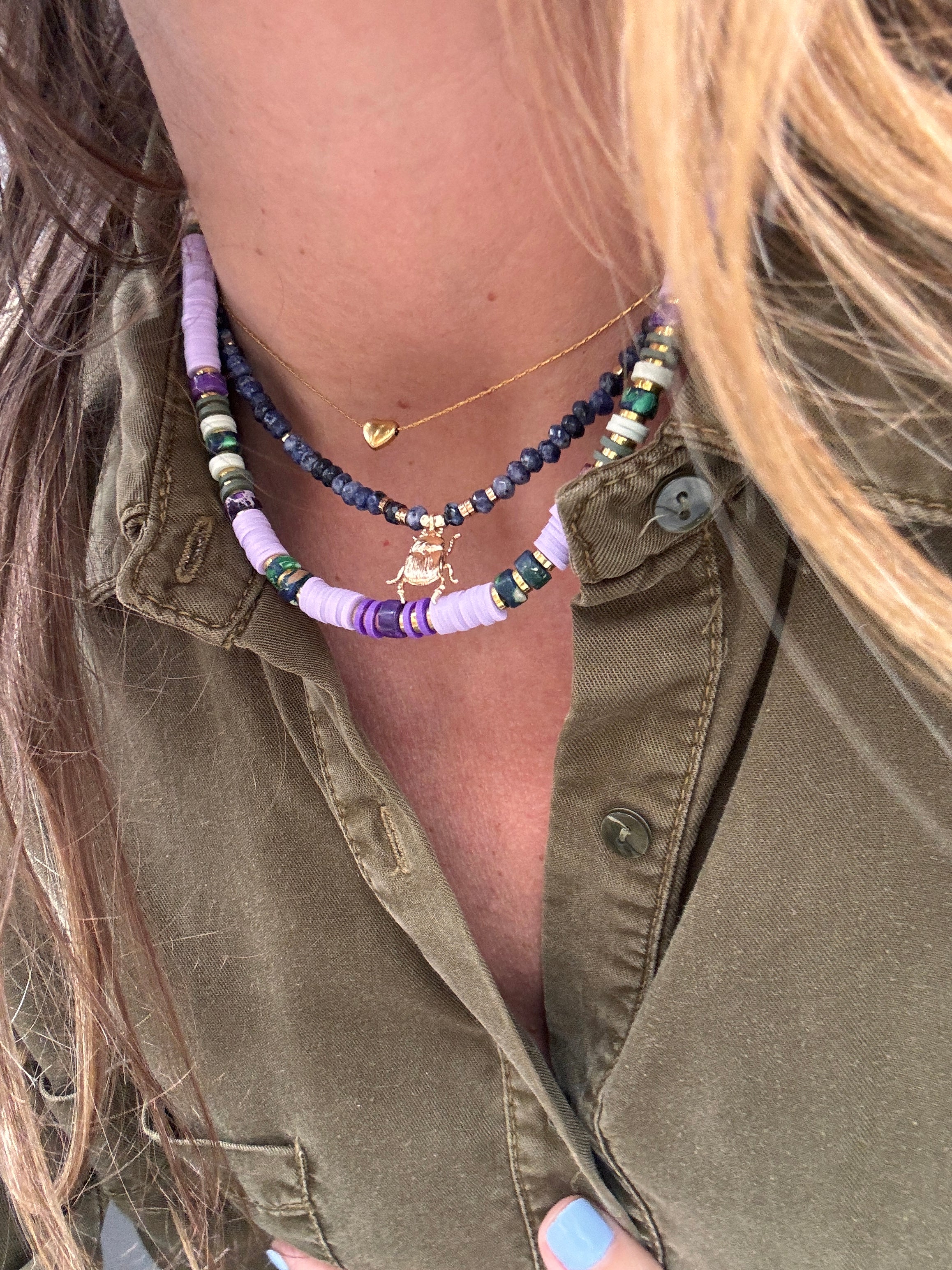 Collier récif marin style profond couleurs naturelles Made in Landes