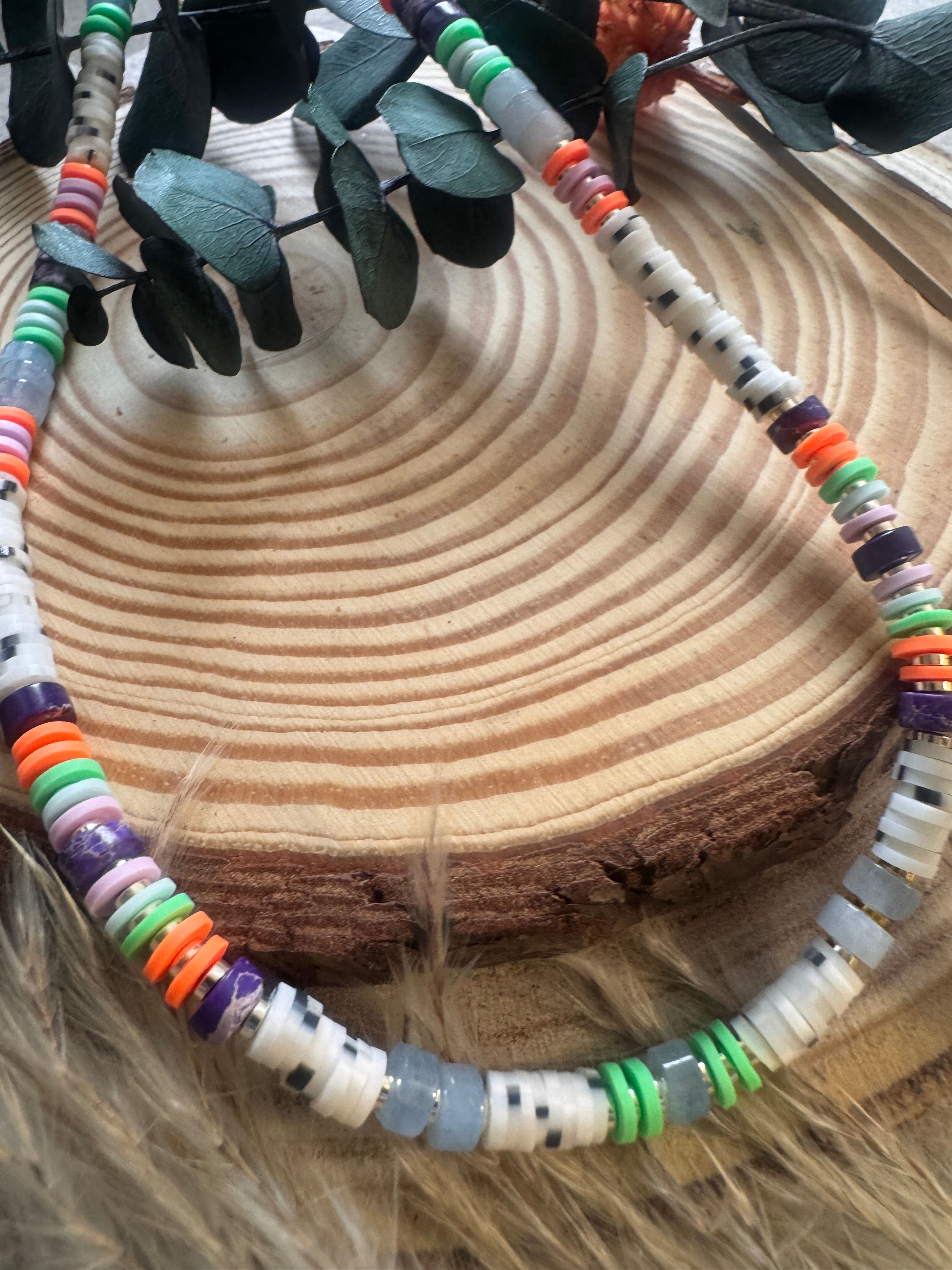 Collier surf Isla layering style île chic fait main Landes