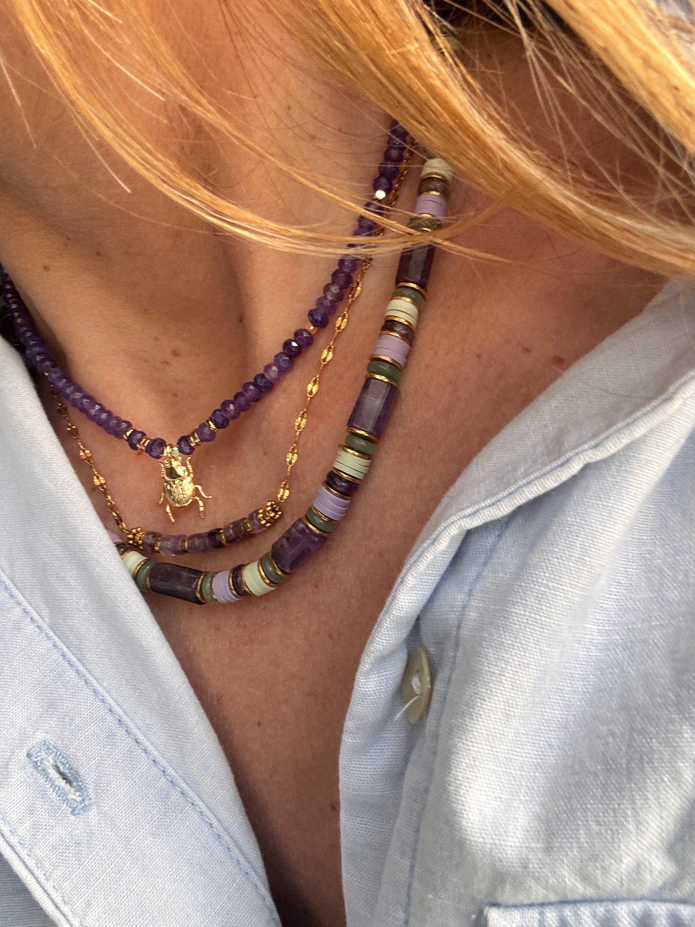 Collier Beetle - Raffiné et lumineux