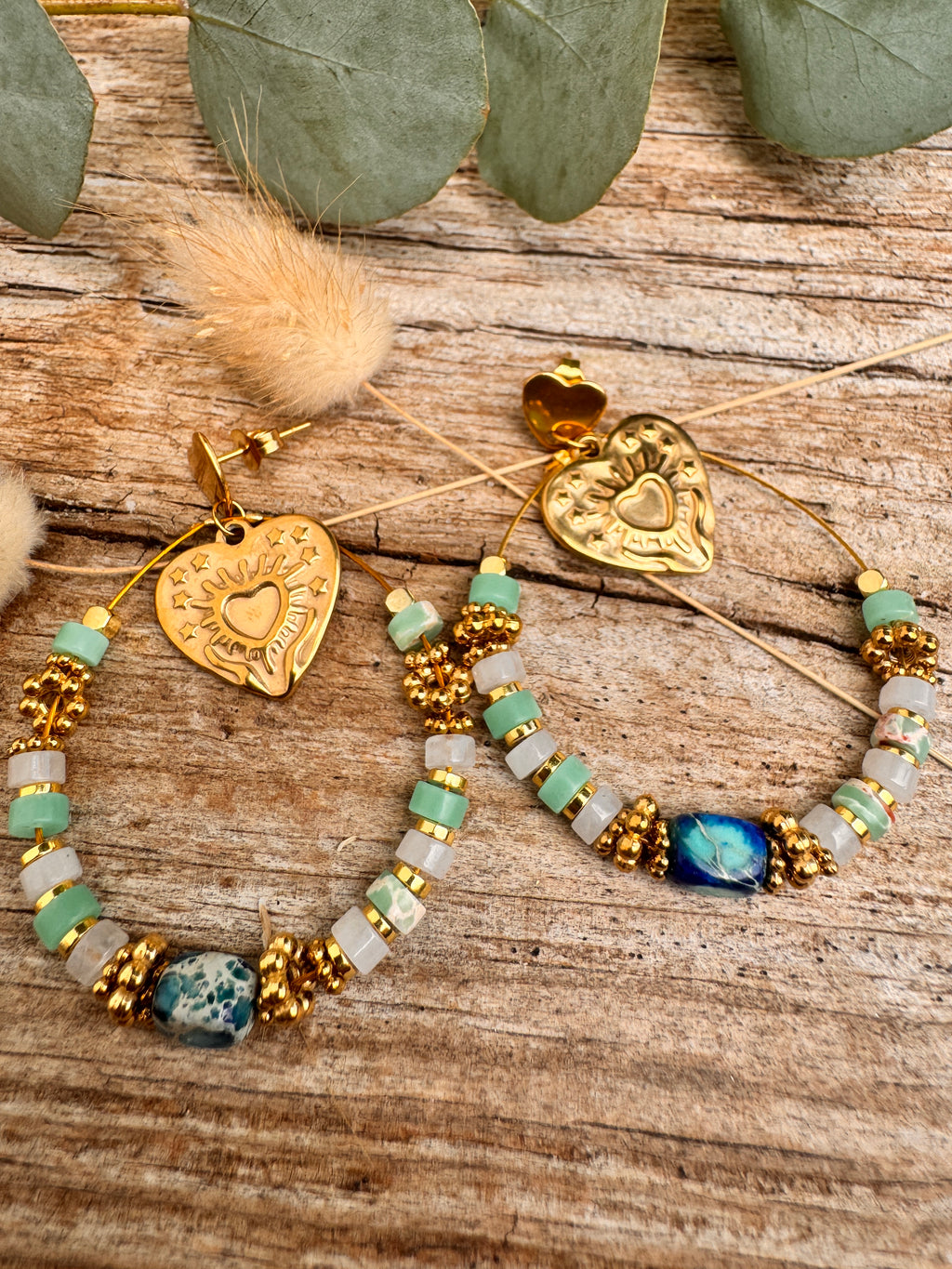 Boucle oreille azur sauvage