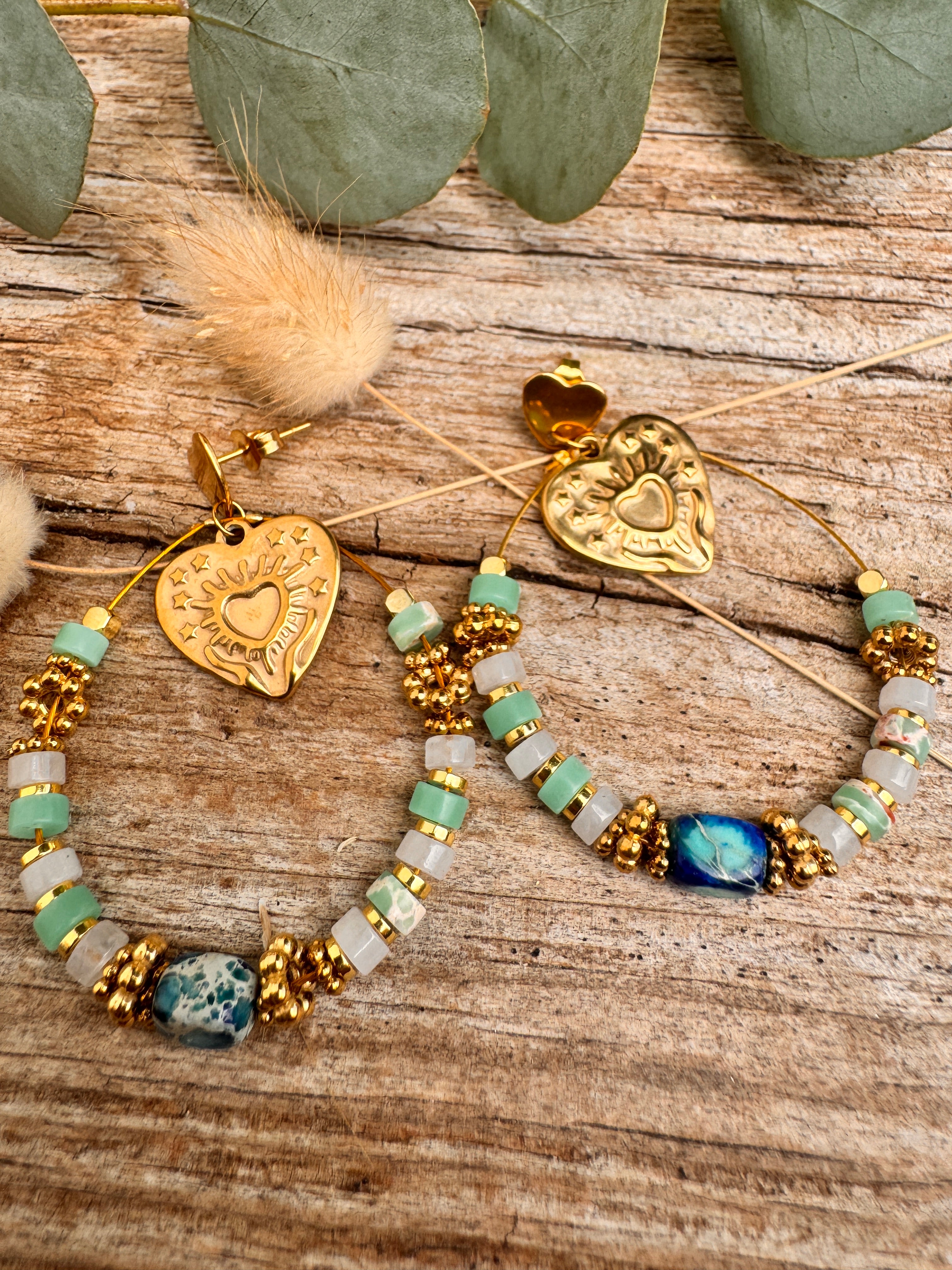 Boucle oreille azur sauvage