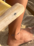 Bracelet de Cheville Lagon – Bille acier & Lapis-Lazuli