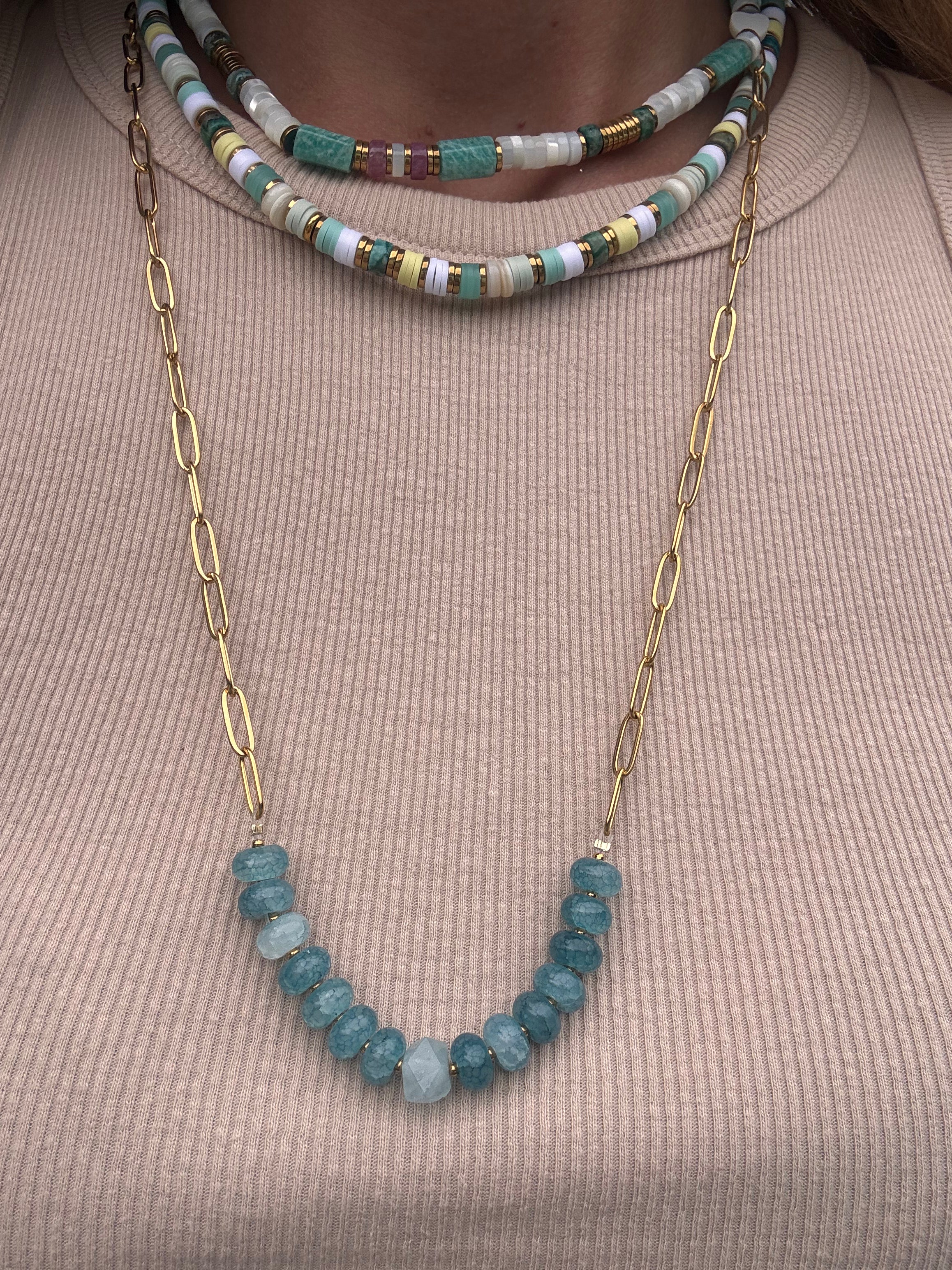 Collier Galactic – Dorée & céleste