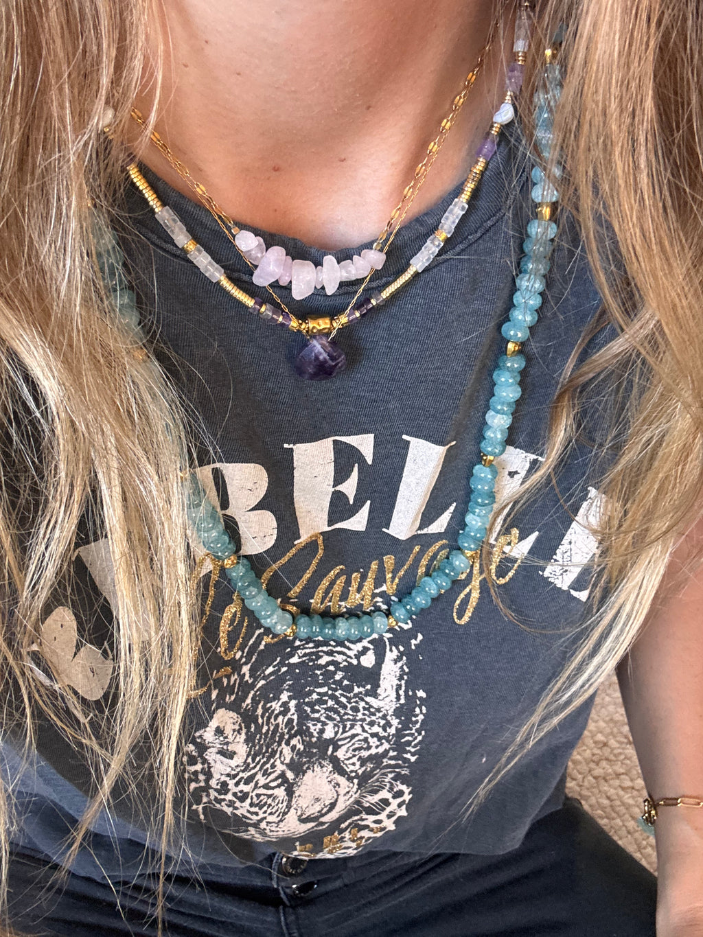 Collier Cléo - Pierres naturelles