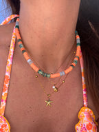 Collier Surf Kaya – Perles Heishi et Pierres Naturelles