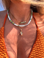 Collier rio – heishi pastel & pierres naturelles