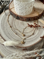 Collier Siréa double rang – Coquillage & Étoile de mer