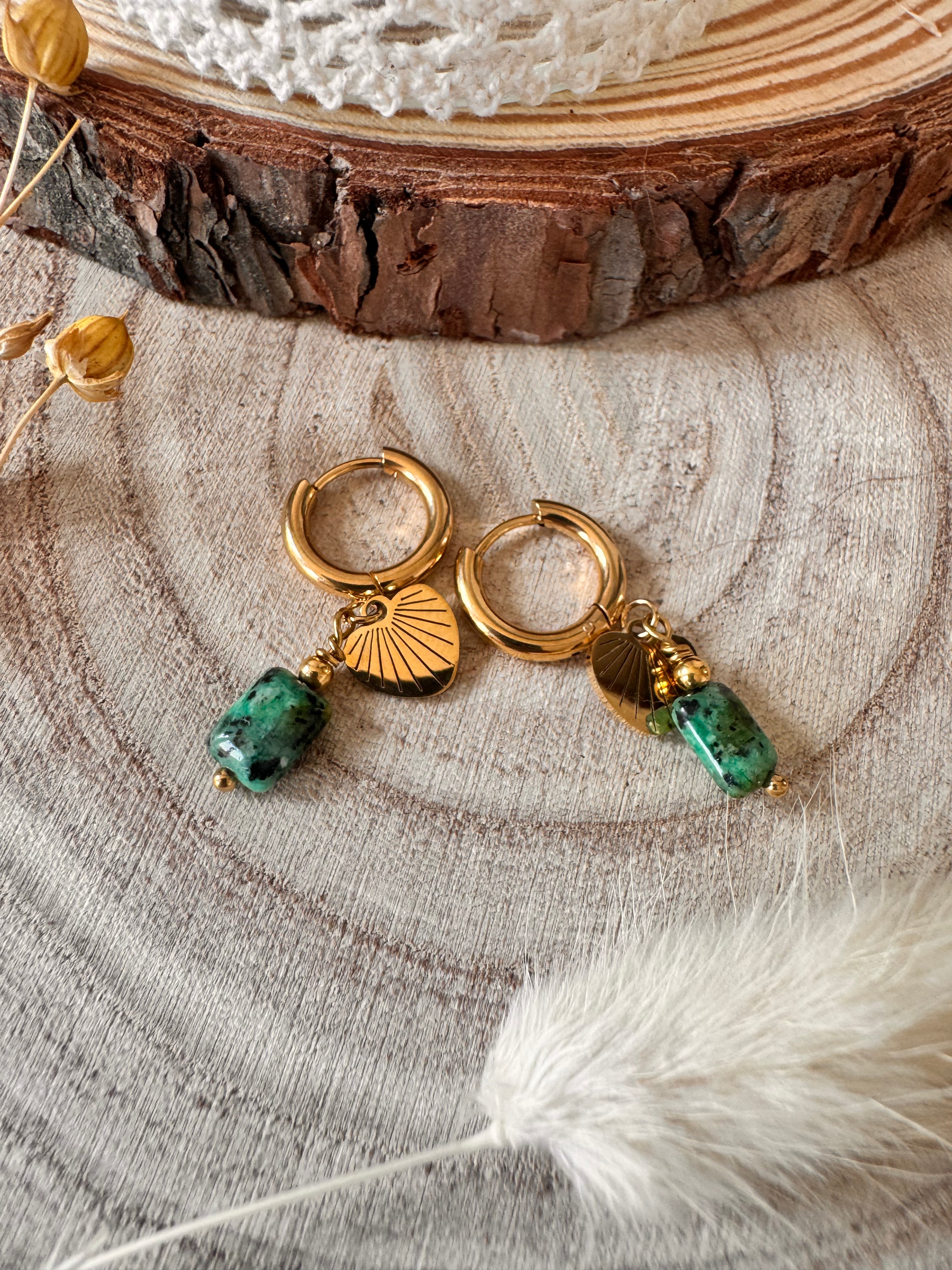 Boucles d'oreilles Eméra - Raffinement et éclat naturel