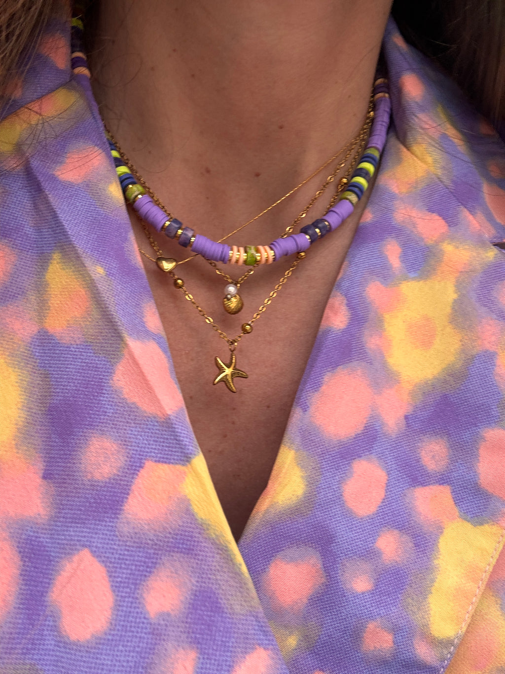 Collier Moki – Perles Heishi & Pierres Naturelles Colorées