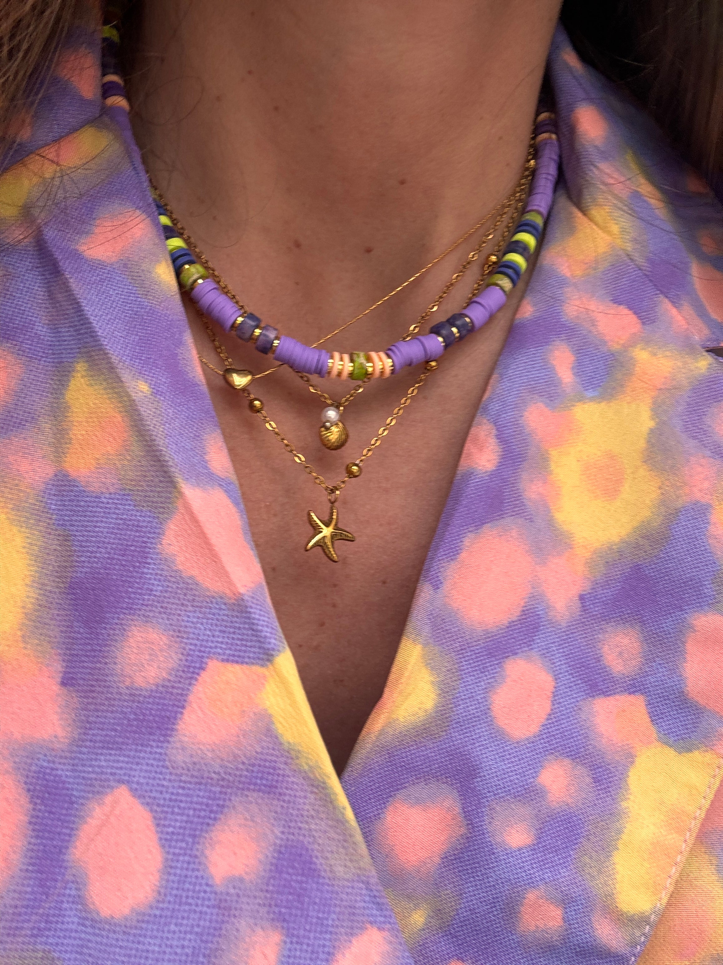 Collier Moki – Perles Heishi & Pierres Naturelles Colorées