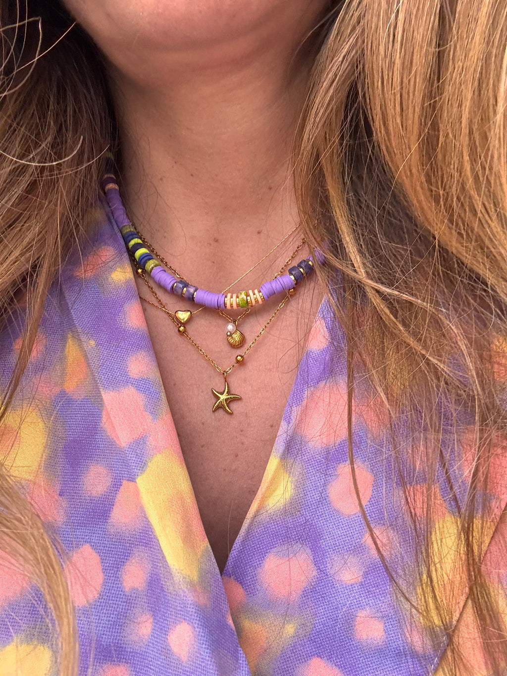 Collier Moki – Perles Heishi & Pierres Naturelles Colorées