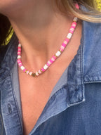 Collier Dalia – Perles heishi & doré minimaliste