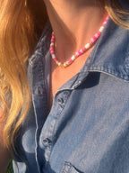 Collier Dalia – Perles heishi & doré minimaliste