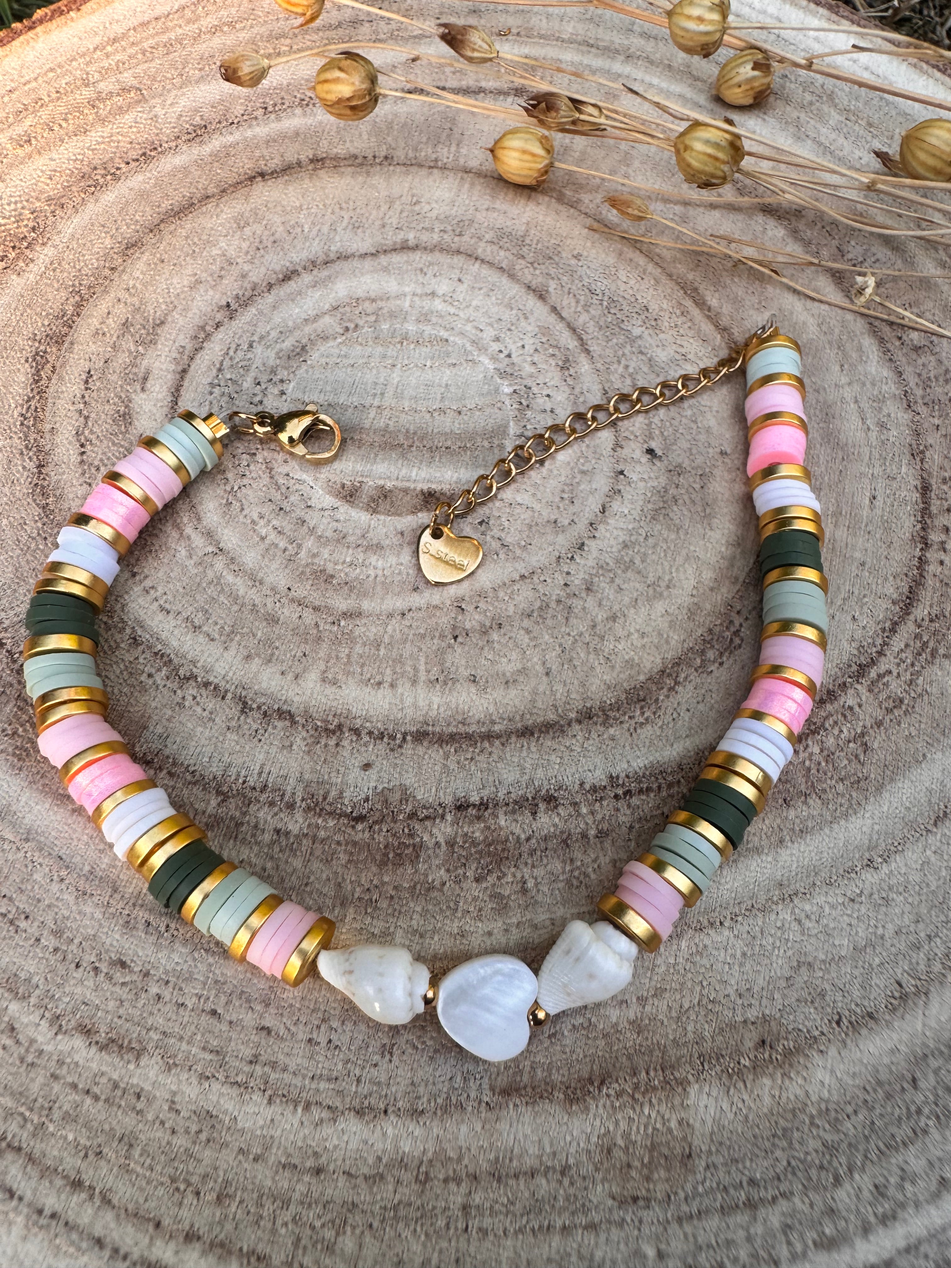 Bracelet Swell –  Éclat doré & perles heishi | Maison Iconic