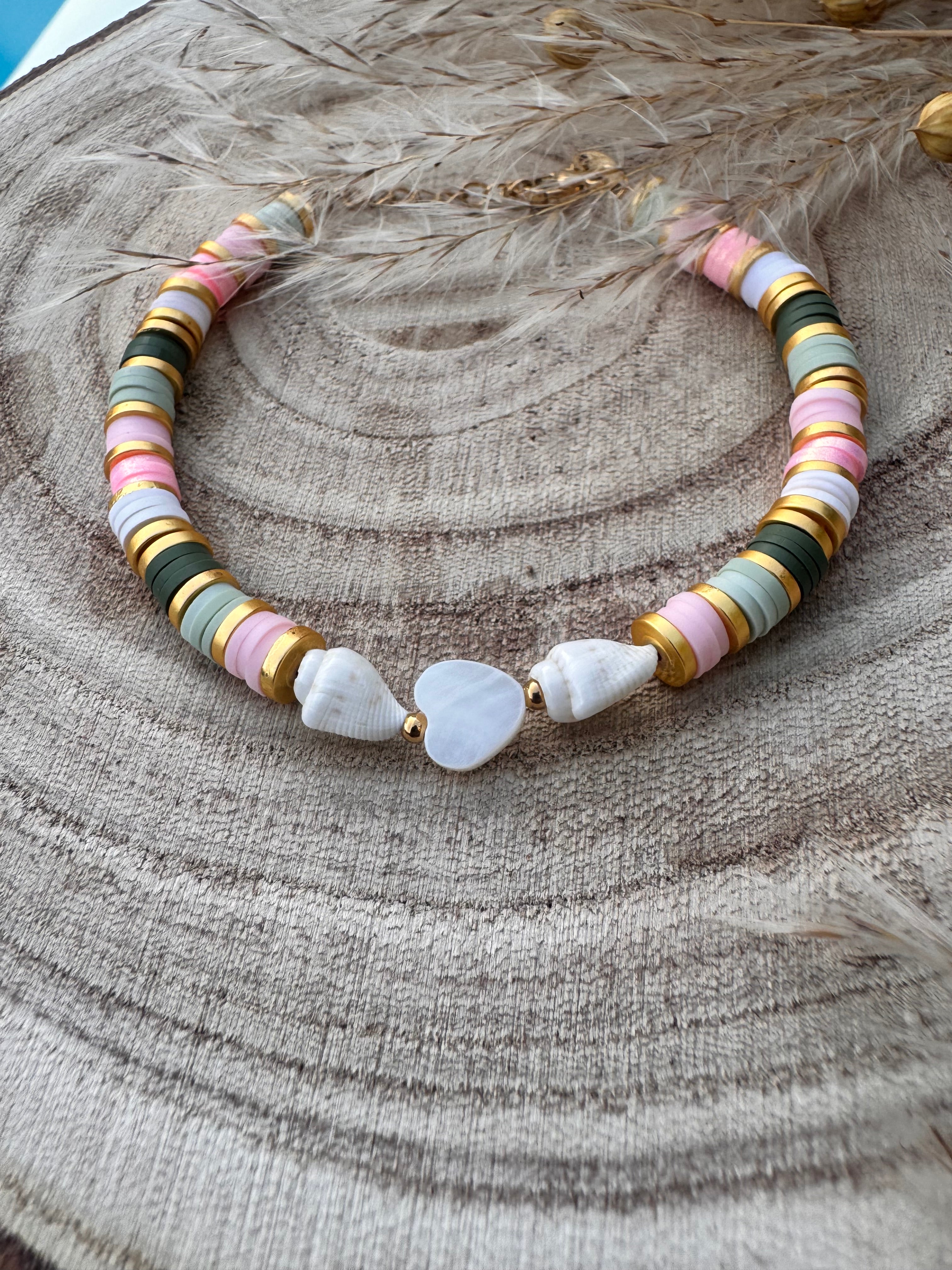 Bracelet Swell –  Éclat doré & perles heishi | Maison Iconic