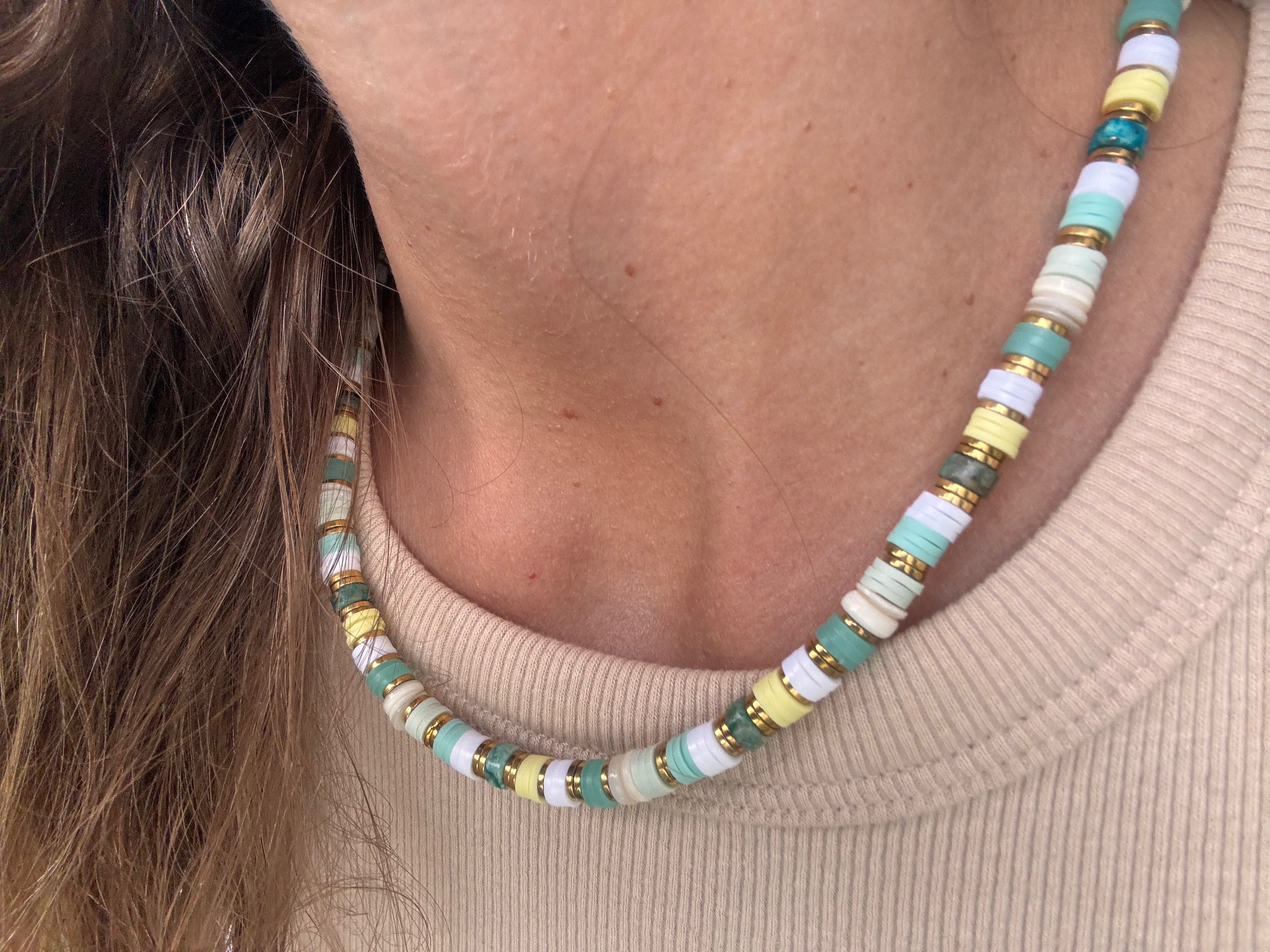 collier pierres naturelles  - bijou bohème chic