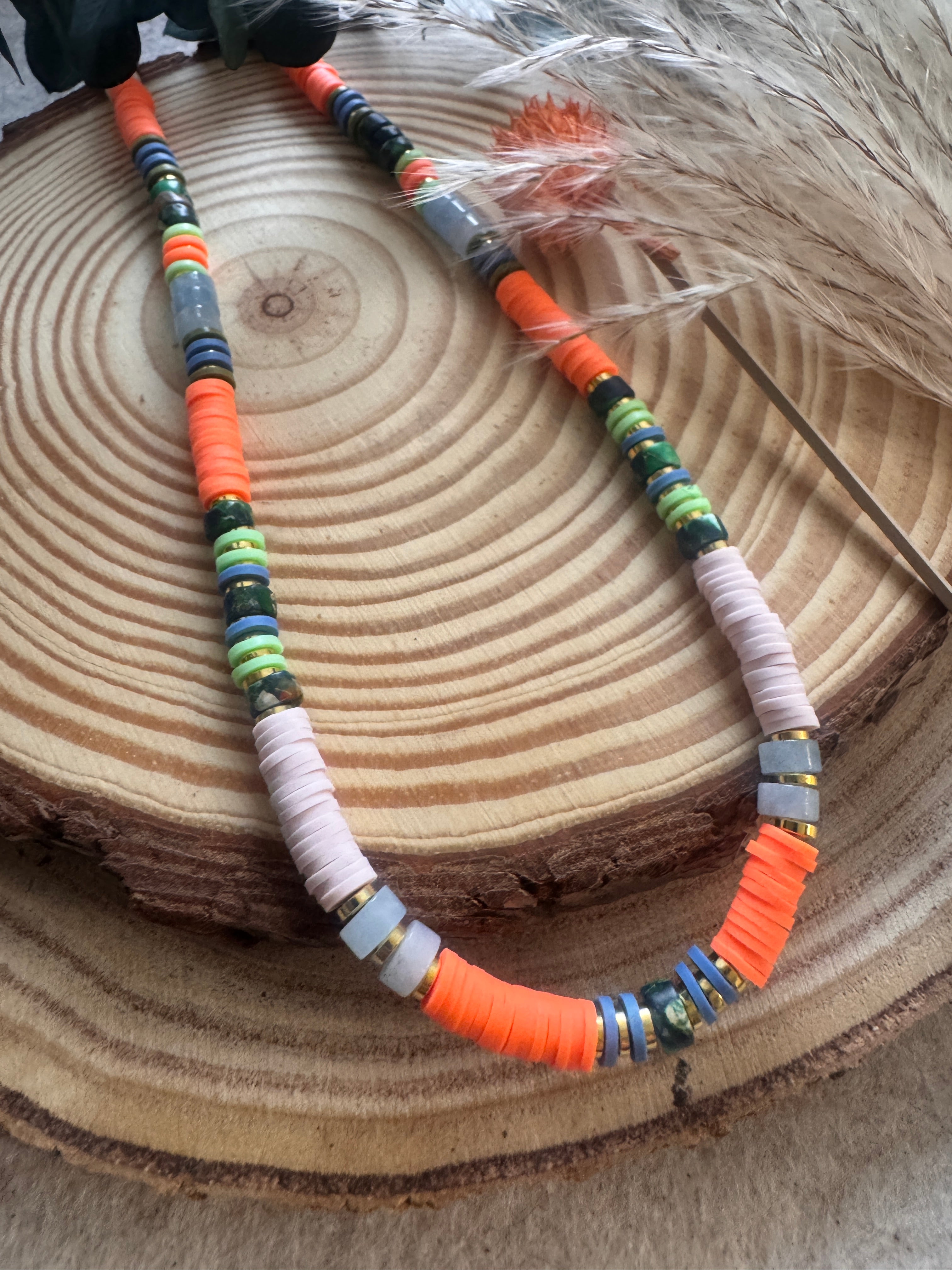 ijou léger collier pierre naturelle résistant eau Maison Iconic