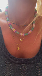 Collier colorful — Perles en verre multicolore