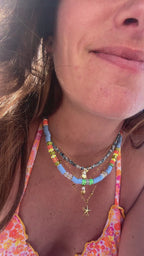 Collier Néréide – Perles Heishi & Pierres Naturelles