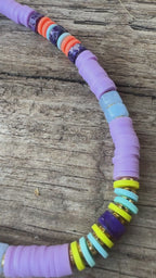 Détail perles Heishi et pierres naturelles collier Solano Maison Iconic