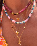 Collier Shou — Jaspe Sodalite & Perles Heishi | Pierre Naturelle & Accents Dorés